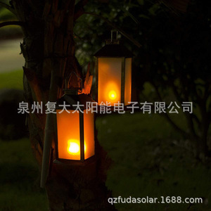 Lanterne solaire à LED avec effet de flamme, décoration de jardin suspendue, garantie de 2 ans - Product Image 2