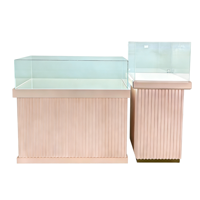Vitrine à bijoux en acier inoxydable personnalisable avec éclairage LED, durable, écologique, recyclable, étanche, pour exposition en magasin et salle d'exposition