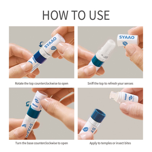 Mới đến tinh dầu bạc hà hơi mũi hít với bông bấc làm mới - Product Image 4