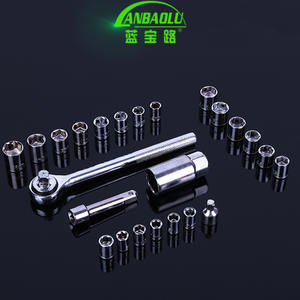Diy Socket <b>Wrench</b> <b>Set</b> 40 Piece Metric Miniature Tool Kit With <b>Ratchet</b> And Combination <b>Wrench</b> Zinc Plated 45 Steel - Product Image 2