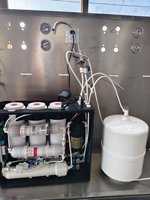 Purificateur d'eau par osmose inverse 100 GPD, distributeur électrique autonettoyant, filtration 6 étapes, plastique écologique pour la maison et le bureau