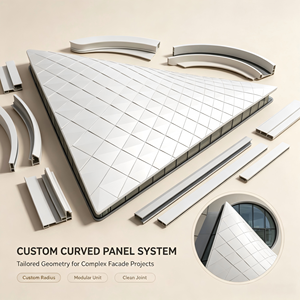 Murs-rideaux en aluminium modernes, revêtement poudré anti-corrosion pour l'extérieur des bâtiments - Product Image 5