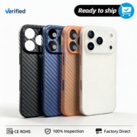 Coque de téléphone légère en PP de 0,6 mm, texture fibre de carbone, anti-traces de doigts, en stock, pour iPhone 18 Pro Max 17 Pro Max