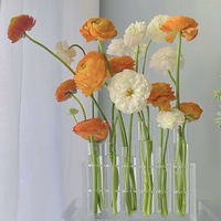 Tube à essai Vase décorations cristal cylindre Tube Vase décor à la maison Table créative plante Vase affichage verre test