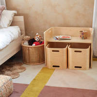 Ensemble table et chaises en bois pour enfants, table d'apprentissage Montessori, chaise en bois courbé, mobilier ergonomique pour salle de jeux, tout-petits