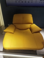 Fauteuil inclinable pivotant moderne en cuir véritable avec chargeur USB, fabriqué en usine