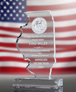 Cao quý thành tích xuất sắc Acrylic giải thưởng tùy chỉnh <span class=keywords><strong>illinois</strong></span> acrylis Nhà Nước hình dạng Trophy - Product Image 4