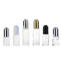 Vide 10ml 15ml 30ml clair mat cosmétique liquide crème pour les yeux visage huile essentielle verre presse flacons compte-gouttes