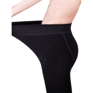 Leggings invernali caldi da donna <span class=keywords><strong>Leggins</strong></span> elasticizzati in pile solido a vita alta pantaloni <span class=keywords><strong>termici</strong></span> Skinny Legging sottile in velluto elastico alto - Product Image 4