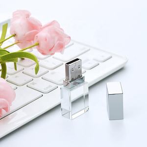 Crystal Usb Flash Drive Rectángulo transparente Genuino Usb Flash Drive Regalo DE BODA Pen Drive - Product Image 2