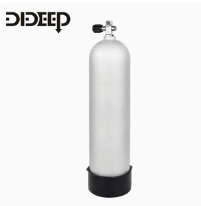 Tanque de Buceo de 12L, Cilindro de Buceo Portátil de Alta Presión, de Aleación de Aluminio Profesional, Finamente Pulido, con Conector de Válvula y Base - Product Image 2