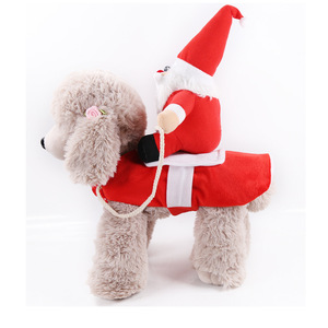 Ropa Navideña 3D para Mascotas con Diseño <span class=keywords><strong>de</strong></span> Santa Claus, Divertida y Ajustable, para Perros y Gatos, OEM ODM - Product Image 5