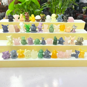 Offres Spéciales : Pierres de Guérison en Cristal de Quartz Rose Sculpté, Pierres de Guérison en Quartz Clair Sculpté pour Créations DIY - Product Image 2