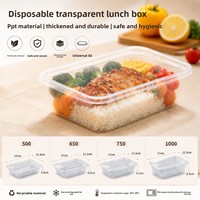 Contenants alimentaires en plastique en gros, 500 pièces, avec couvercles, compatibles micro-ondes, étanches, en PP de qualité alimentaire, 300 ensembles par carton pour la livraison rapide