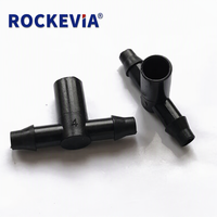 4 7mm Barbed Tee Micro Tube Branch Connector Balkon Tuin Druppelfitting Fruit Groente Planten Waterleiding Tee Accessoire