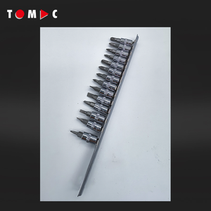 14 Stuks Din Niveau 1/4 "<span class=keywords><strong>Dr</strong></span> S2 Bits Sockets, Ph, Pz, Sl Set Met Metalen Rail - Product Image 6