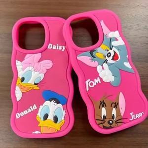 Ốp điện thoại silicone họa tiết mèo và chuột hoạt hình <span class=keywords><strong>3D</strong></span> nổi, dễ thương, bán chạy tại nhà máy dành cho iPhone 15 16 Pro Max XS Max - Product Image 1