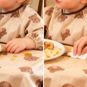 Baberos Impermeables para Niños con Logotipo Personalizado, Reutilizables, 100% Poliéster, Baberos para Niños, Fundas para Sillas de Comedor de Manga Larga, Baberos para Bebés - Product Image 2