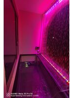 Fontaine à eau en acier inoxydable Yanyi Waterscape avec câble rouge, design moderne, installation facile, 220V, utilisation en extérieur, hôtel, 2 ans