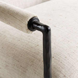 Silla individual italiana para sala de estar, sillón Baxter Bruxelles, marco de acero, tela de gamuza, Salón nórdico, muebles de sofá individual - Product Image 5