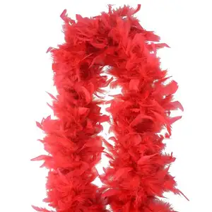 Party Feathers Decorative Dyed F 80g Feather Factory Hot Pink White Rainbow Turkey Party Supplier Chandella Feather Boa For DIY Craft Costume Dancing