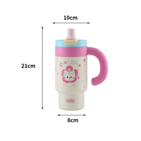 Gobelet isotherme en acier inoxydable personnalisé avec dessin animé mignon, grande capacité, anti-fuite, sans BPA, à large ouverture, 6-12 heures