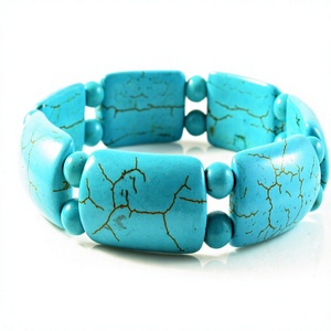 Handmade Geometric Agate Resin <b>Bracelet</b> Stylish Classic Unisex Fashion Bangle <b>Red</b> Orange White Patterned Stone Jewelry Woman - Product Image 4