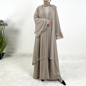 Nuovo Set Cardigan in Chiffon da <span class=keywords><strong>Donna</strong></span> 2025, Abito Lungo con Maniche a Campana, Vestito Casual <span class=keywords><strong>Etnico</strong></span> Antistatico - Product Image 4