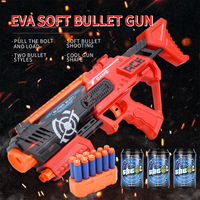 Pabrik Grosir Mainan Pistol Peluru Lunak Busa EVA Bersertifikat ASTM Super Shooter 18 Meter Pistol Peluru Plastik untuk Anak-anak