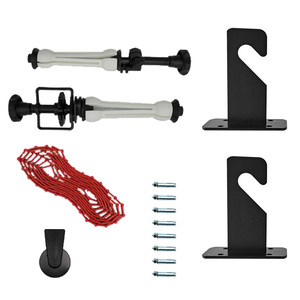 Système de support de fond manuel 2-en-1 pour photographie et vidéo, montage sur support mural/support lumineux, construction métallique, deux supports simples - Product Image 1