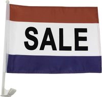Bricolage drapeau de voiture blanc personnalisé Sublimation blanc drapeau extérieur poteau de voiture Logo Clip de fenêtre