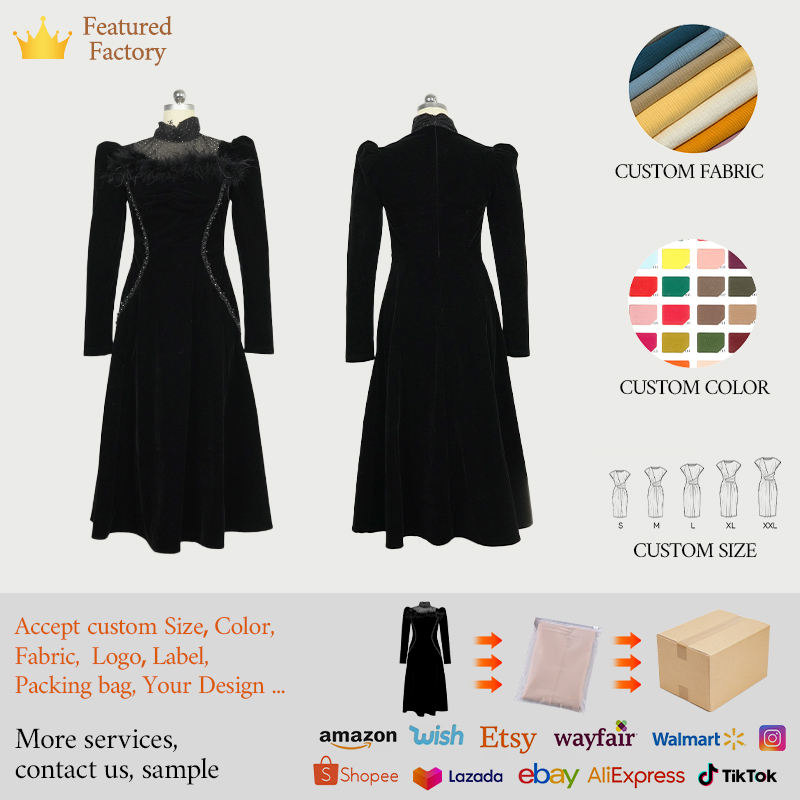 long black dress with lace at the bottom