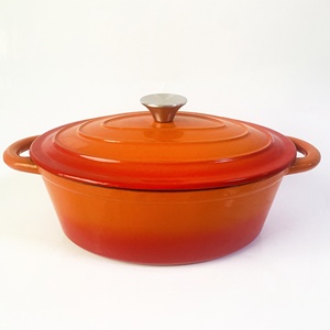 <span class=keywords><strong>Cocotte</strong></span> ovale couverte d'émail à haute brillance <span class=keywords><strong>Four</strong></span> hollandais en fonte 7L avec couvercle - Product Image 6