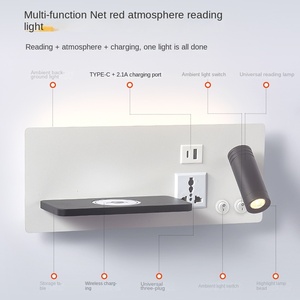 Applique murale à LED de qualité hôtelière pour la lecture de la tête de lit USB Chargement sans fil télécommandé - Product Image 6