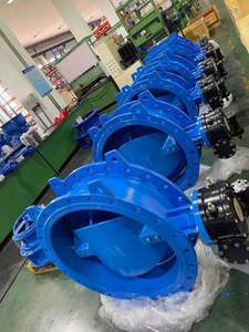 एपॉक्सी लेटेड डक्टाइल आयरन डबल फ्लैंज एक्केंद्रित प्रकार फ्लैंज तितली वाल्व के साथ एन1092 फ्लैंज के साथ - Product Image 2