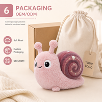 Peluche Escargot Rose Personnalisée Direct Usine, en Coton PP Ultra Doux, Anti-Stress, Idéale Anniversaire, OEM/ODM pour Marques à Marque Blanche