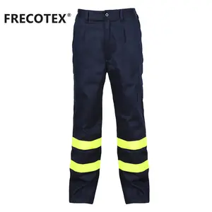 FRECOTEX Navy100 Celana Keamanan, Katun Tahan Api Pita Reflektif