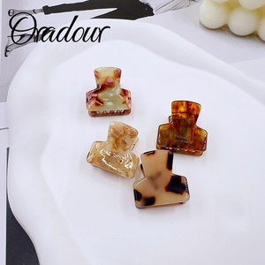 Oradour กิ๊บหนีบผมอะซิเตททำมือแบบสั่งทำกันน้ำทนทานเครื่องประดับผมทรงสี่เหลี่ยมผืนผ้าขนาดเล็กสำหรับผู้หญิง - Product Image 2