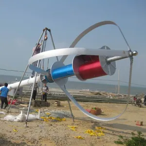 เครื่องกำเนิดไฟฟ้าพลังงานลมแบบไร้แกน FLYT Green Energy กำลังไฟฟ้า 1kw 3kw 5kw 10KW 20kw ปรับแรงดันไฟฟ้าได้ตามต้องการ แบบติดตั้งแนวตั้ง - Product Image 2