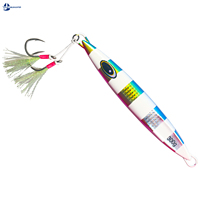 Leurre de pêche vertical en métal pour jigging en eau profonde, 80g-800g, avec rayures lumineuses holographiques laser, pour eau salée