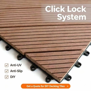 Dalles de <span class=keywords><strong>terrasse</strong></span> en WPC solides et imperméables, avec système d'assemblage, pour la décoration des sols extérieurs de balcon, de <span class=keywords><strong>terrasse</strong></span> et de jardin - Product Image 2