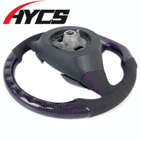 Volant sport personnalisé en fibre de carbone et suède violet pour BMW M3 M4 E60 E90 E80 E83 E91 E92 E93 520 523 528 530 535 545