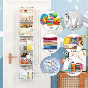 Bolsa de Plástico Transparente para Almacenamiento de Cosméticos, Papelería y Artículos Diversos, Organizador Colgante de Gran Capacidad (5 Unidades) - Product Image 6