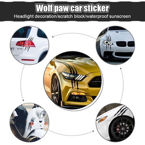 2 uds decoración impermeable faro coche pegatina garra marca calcomanías vinilo pegatina hoja <span class=keywords><strong>para</strong></span> coches - Product Image 5