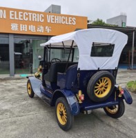 Voiture de golf électrique 6 places CE avec batterie 48V et moteur AC 5 kW, style vintage