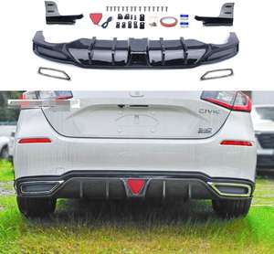 <span class=keywords><strong>2023</strong></span> nouveau Kit carrosserie diffuseur échappement pour <span class=keywords><strong>Honda</strong></span> <span class=keywords><strong>Civic</strong></span> 11e <span class=keywords><strong>E</strong></span> <span class=keywords><strong>HEV</strong></span> plaque de protection de barre arrière mise à niveau Sport style pare-chocs arrière PP - Product Image 3