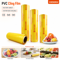 Film alimentaire en PVC haute élasticité, film d'emballage à fermeture hermétique, résistance à la traction élevée, film alimentaire transparent en rouleau