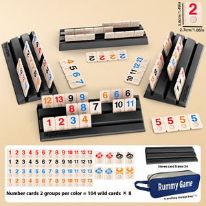 Kemasan Tas Perjalanan Plastik Sudut Persegi Khusus Merek Rummy untuk Permainan Kartu Rummy Cub dengan Empat Perangkap Bawah, Laris Manis - Product Image 6