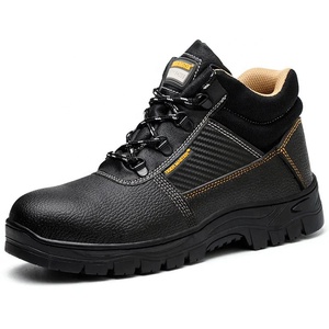 Nero PU superiore antiscivolo in gomma Sole prevenire foratura punta in ferro Anti-fracassatura a buon mercato <span class=keywords><strong>scarpe</strong></span> di sicurezza <span class=keywords><strong>da</strong></span> <span class=keywords><strong>lavoro</strong></span> per gli uomini industriali - Product Image 2