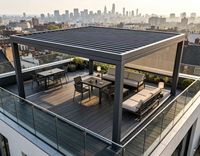 Pergola en aluminium robuste SweetHome, taille et couleur personnalisables, design à lames orientables, résistante aux intempéries, montage facile pour utilisation en jardin